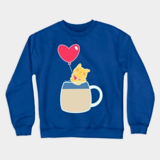 Shiba Inu over tea Crewneck Sweatshirt